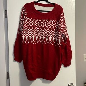 Winter themed sweater dress